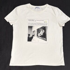 “Naked Maja” and “Clothed Maja” by Francisco de Goya Print Shirt by Zara.